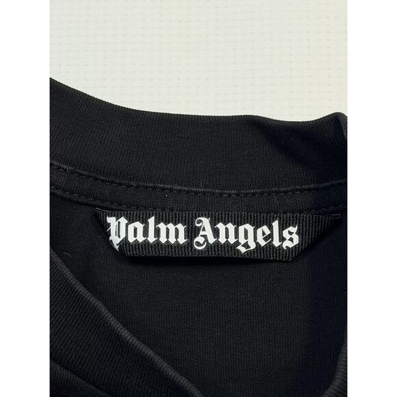Palm Angels New York Spray Logo Shirt Mens Small Black Graphic Tee Streetwear - Picture 5 of 7